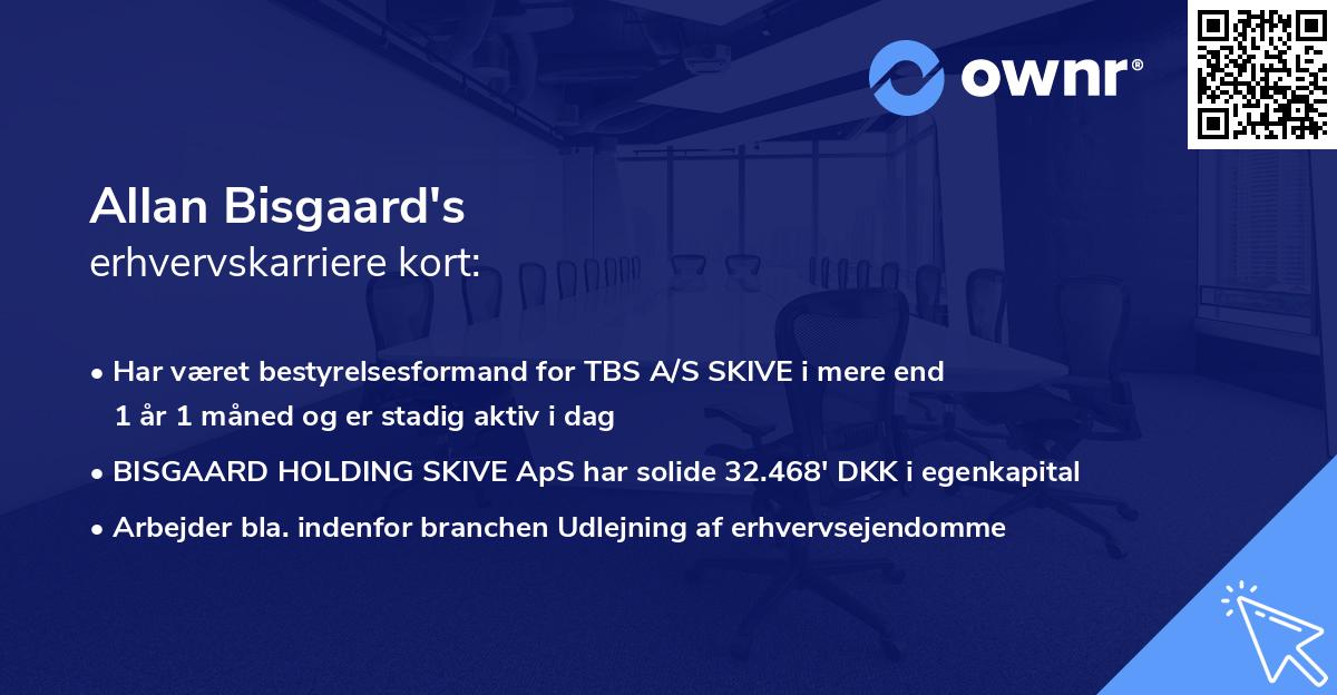 Allan Bisgaard's erhvervskarriere kort