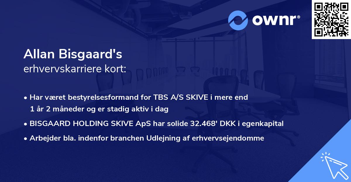 Allan Bisgaard's erhvervskarriere kort