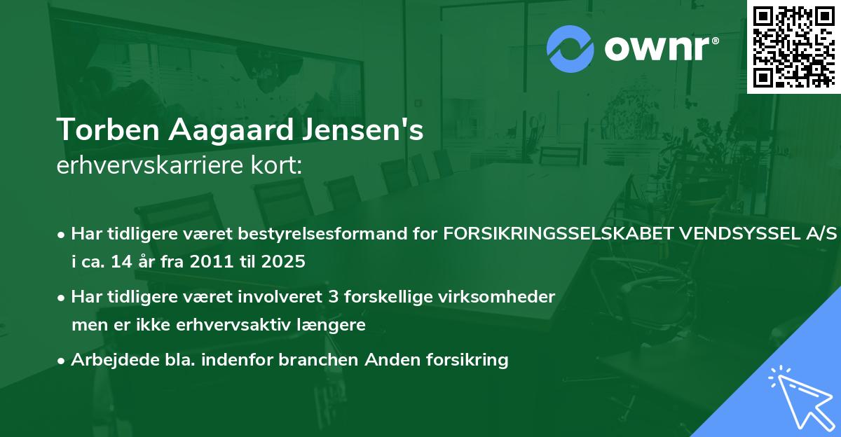 Torben Aagaard Jensen's erhvervskarriere kort