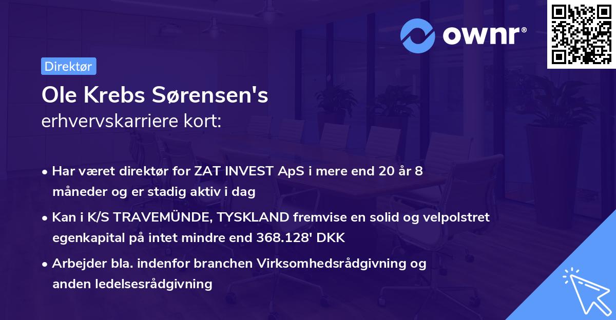 Ole Krebs Sørensen's erhvervskarriere kort
