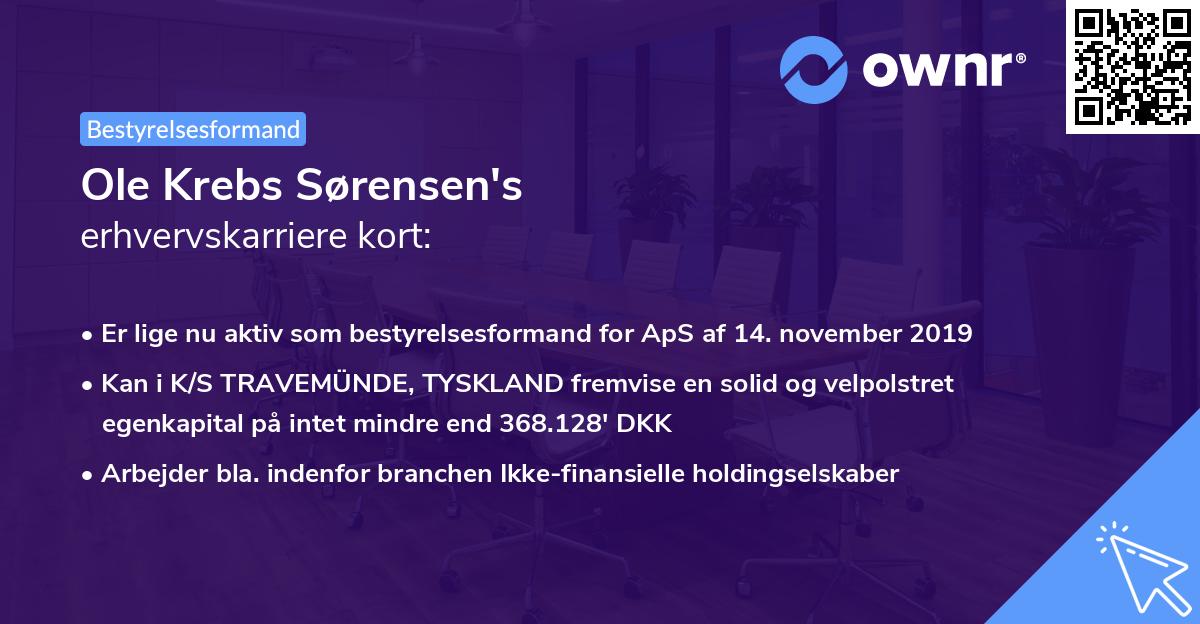 Ole Krebs Sørensen's erhvervskarriere kort