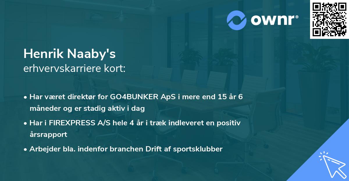 Henrik Naaby's erhvervskarriere kort