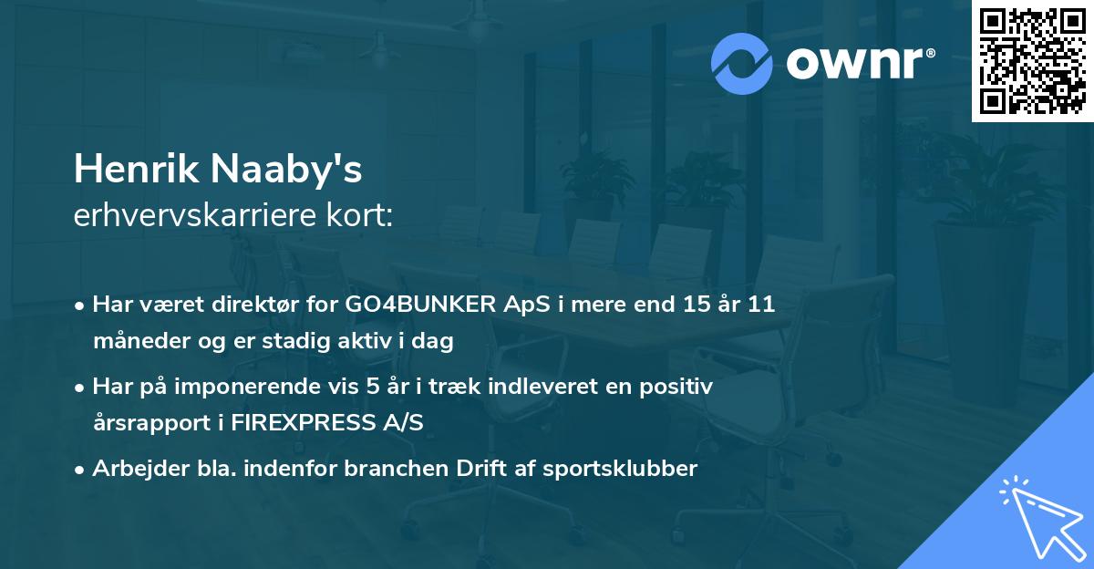 Henrik Naaby's erhvervskarriere kort