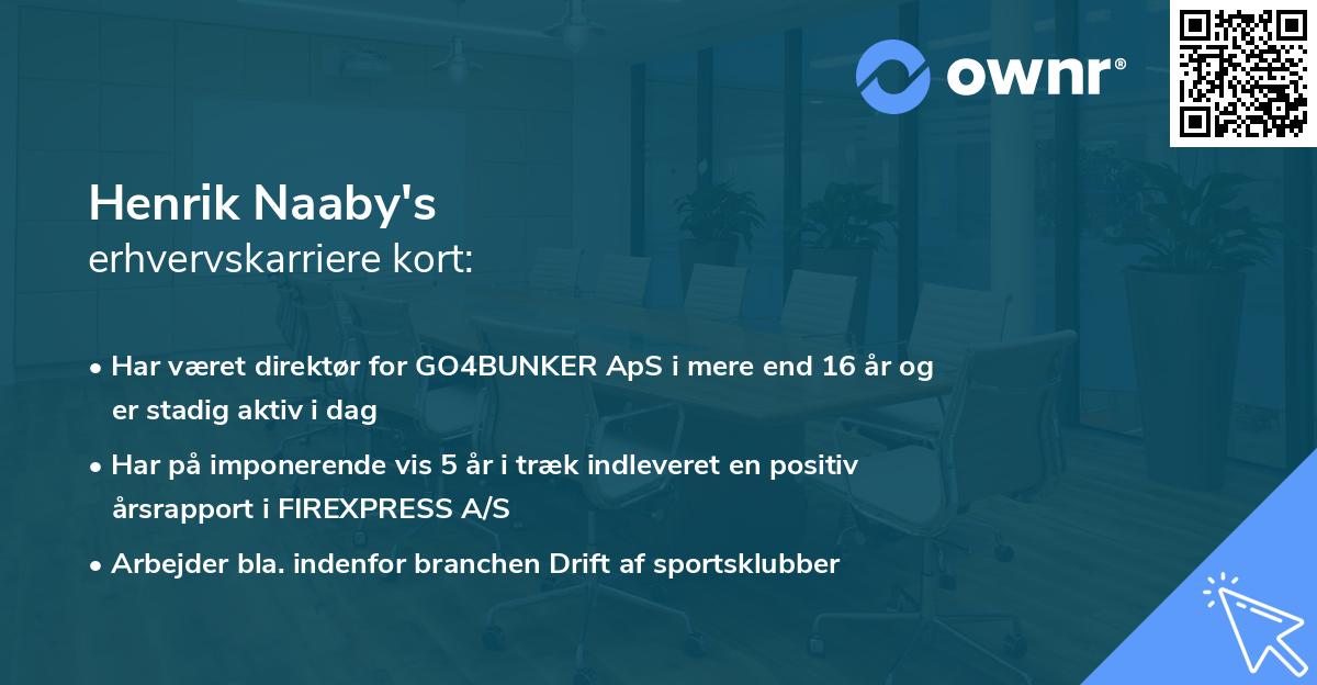 Henrik Naaby's erhvervskarriere kort