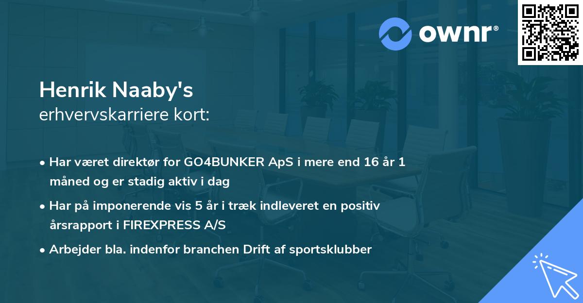 Henrik Naaby's erhvervskarriere kort