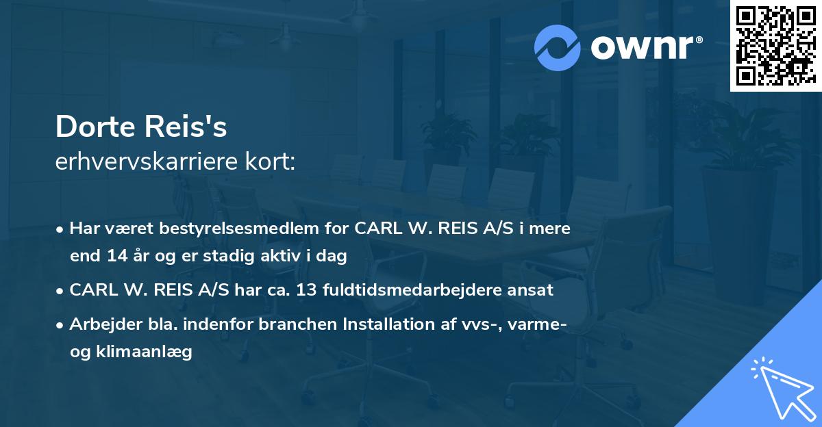 Dorte Reis's erhvervskarriere kort
