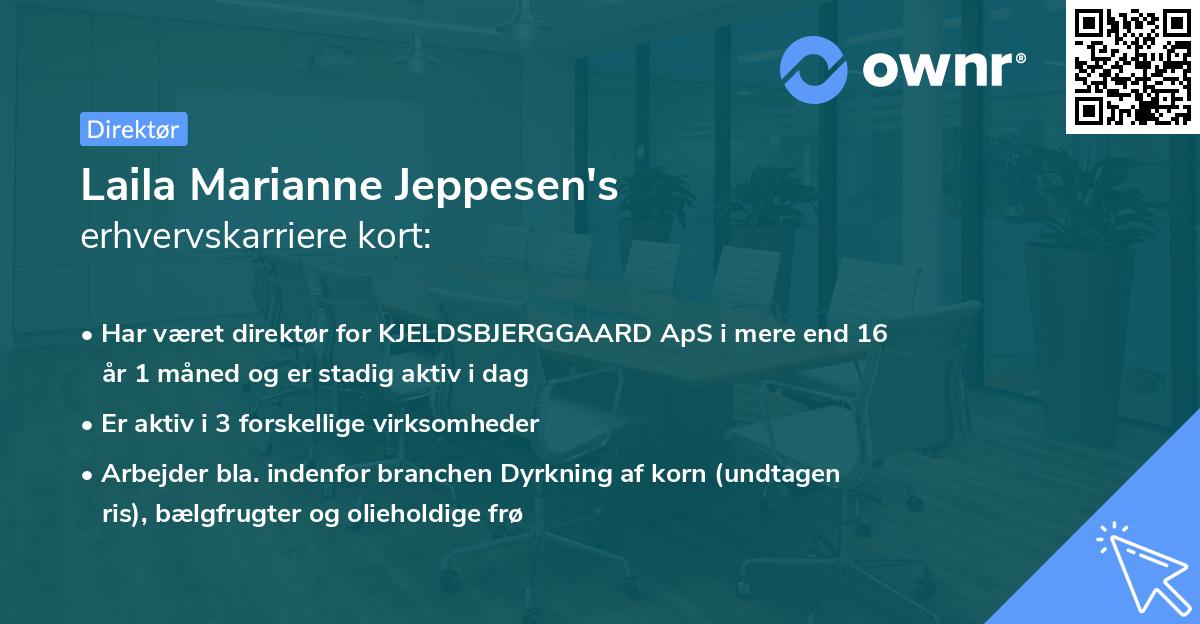 Laila Marianne Jeppesen's erhvervskarriere kort