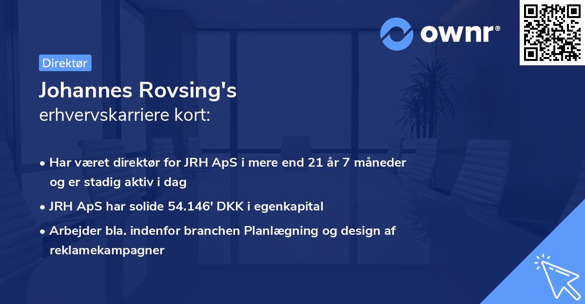 Johannes Rovsing's erhvervskarriere kort