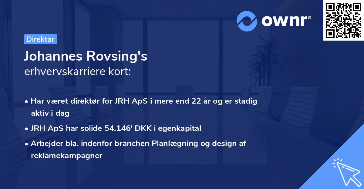 Johannes Rovsing's erhvervskarriere kort