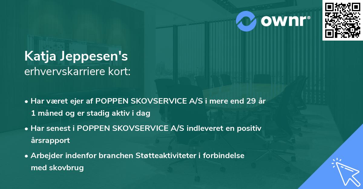 Katja Jeppesen's erhvervskarriere kort