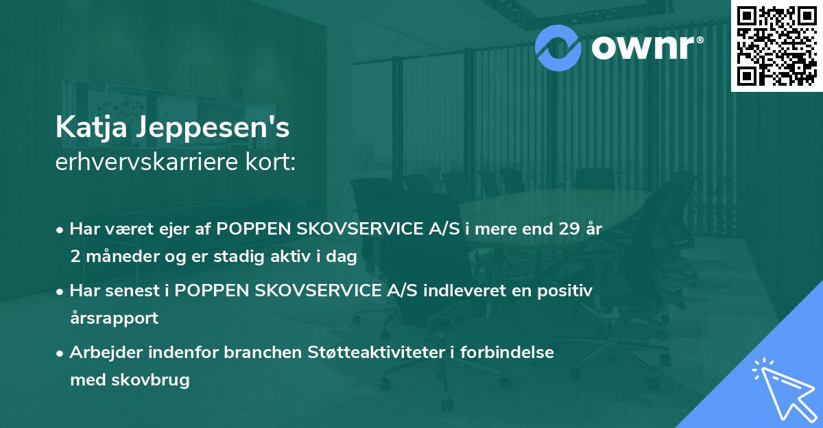 Katja Jeppesen's erhvervskarriere kort