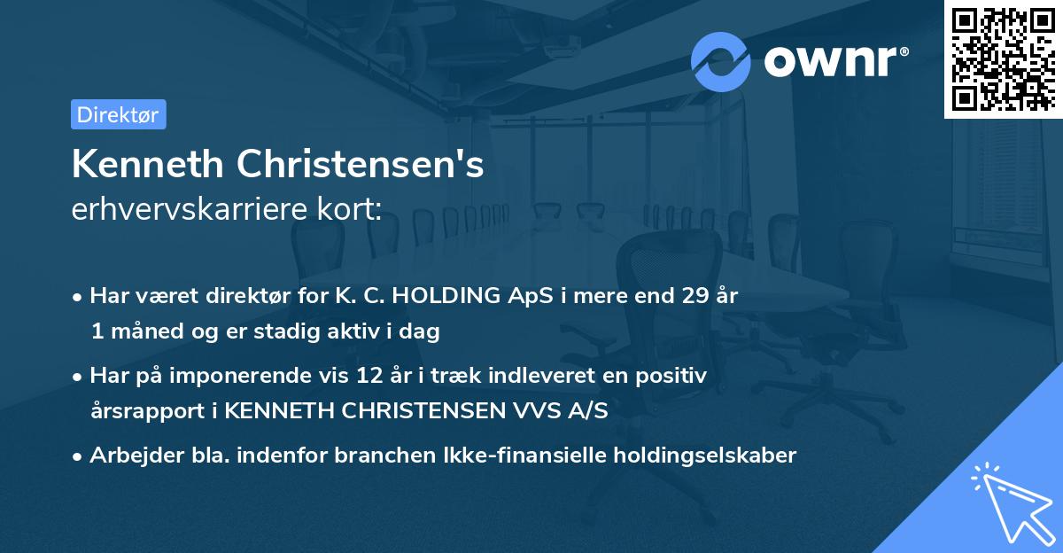 Kenneth Christensen's erhvervskarriere kort