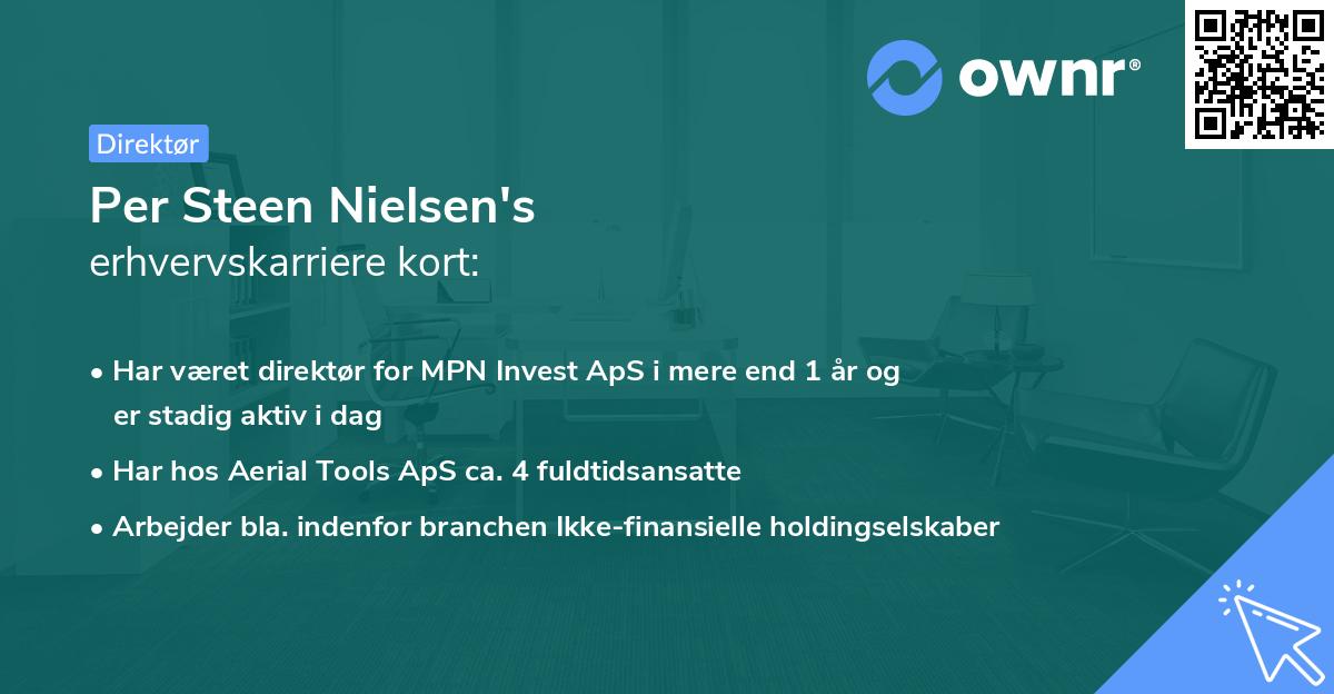 Per Steen Nielsen's erhvervskarriere kort