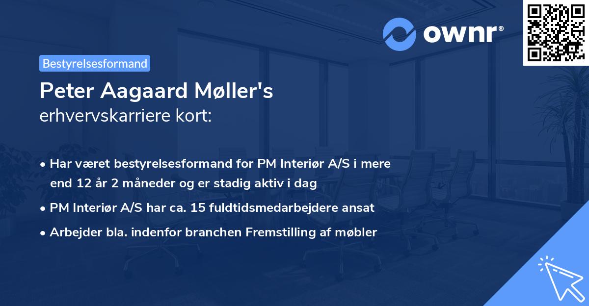 Peter Aagaard Møller's erhvervskarriere kort