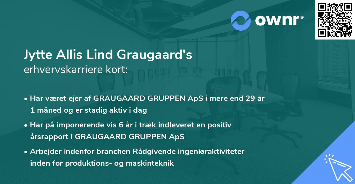 Jytte Allis Lind Graugaard's erhvervskarriere kort