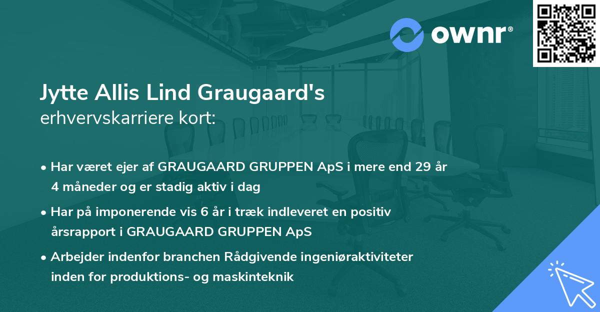 Jytte Allis Lind Graugaard's erhvervskarriere kort