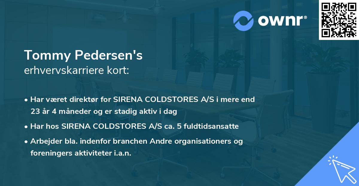 Tommy Pedersen's erhvervskarriere kort