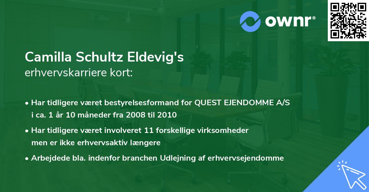 Camilla Schultz Eldevig's erhvervskarriere kort