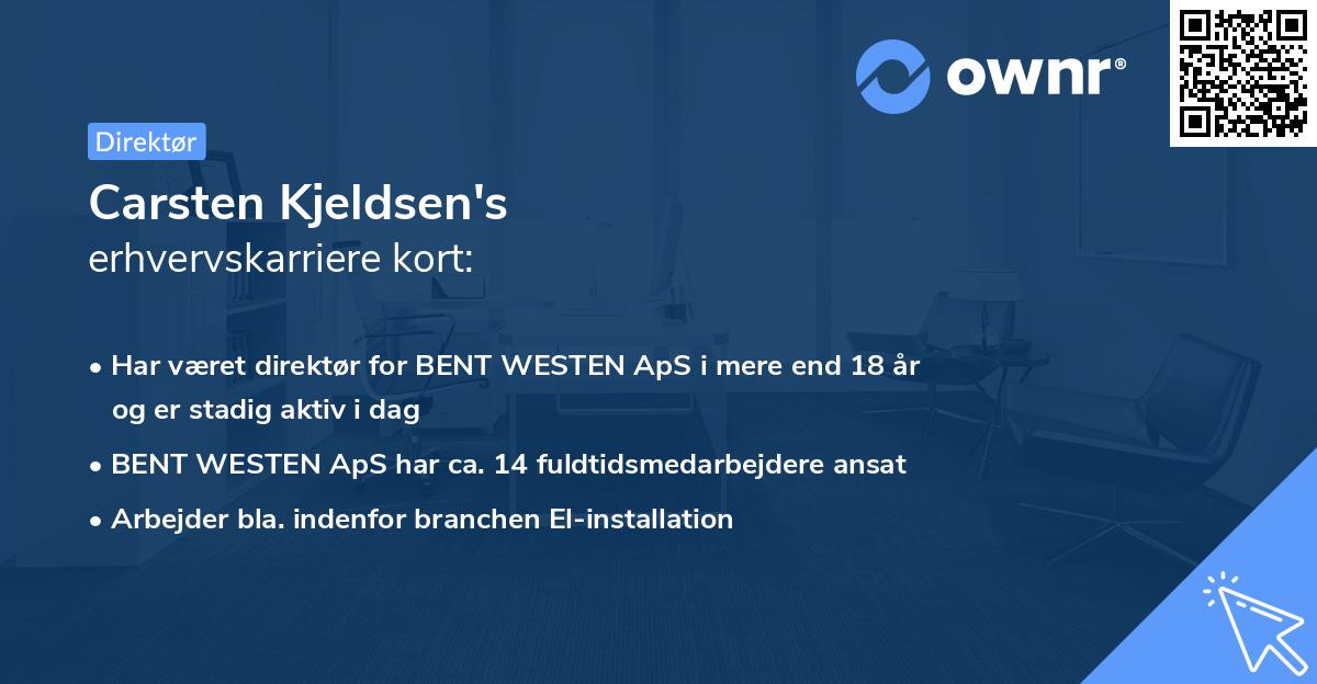 Carsten Kjeldsen's erhvervskarriere kort
