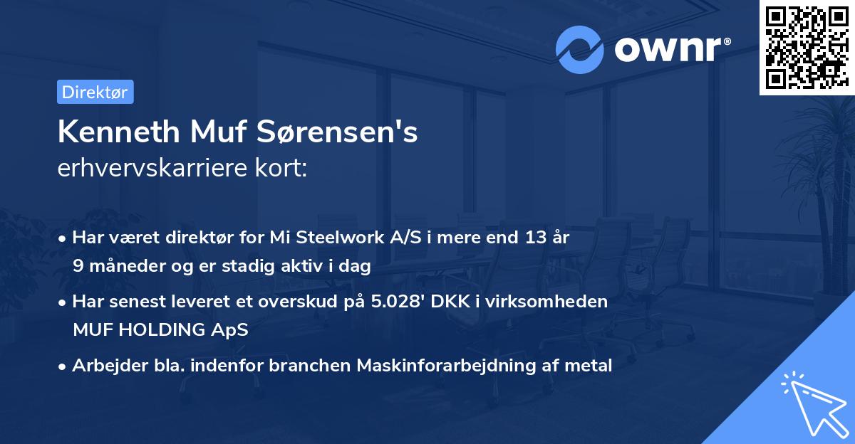 Kenneth Muf Sørensen's erhvervskarriere kort