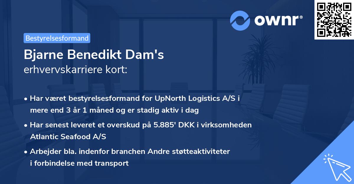 Bjarne Benedikt Dam's erhvervskarriere kort