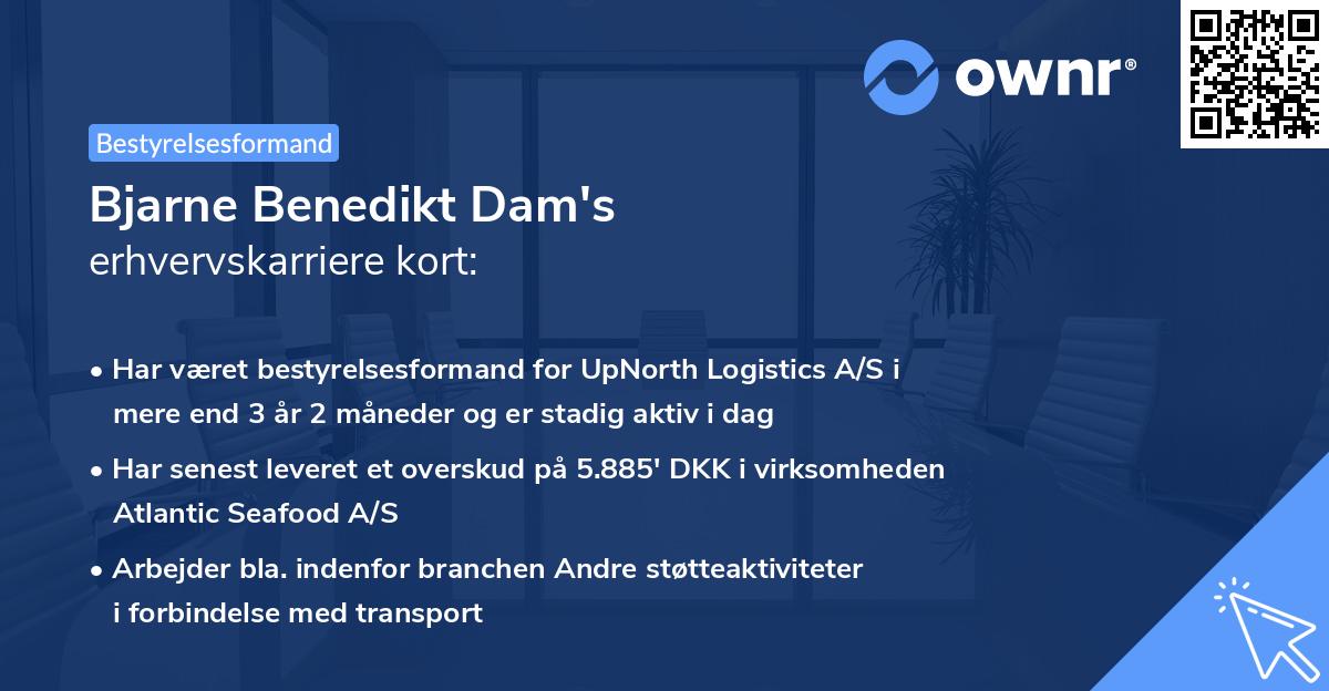 Bjarne Benedikt Dam's erhvervskarriere kort