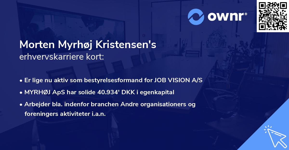Morten Myrhøj Kristensen's erhvervskarriere kort