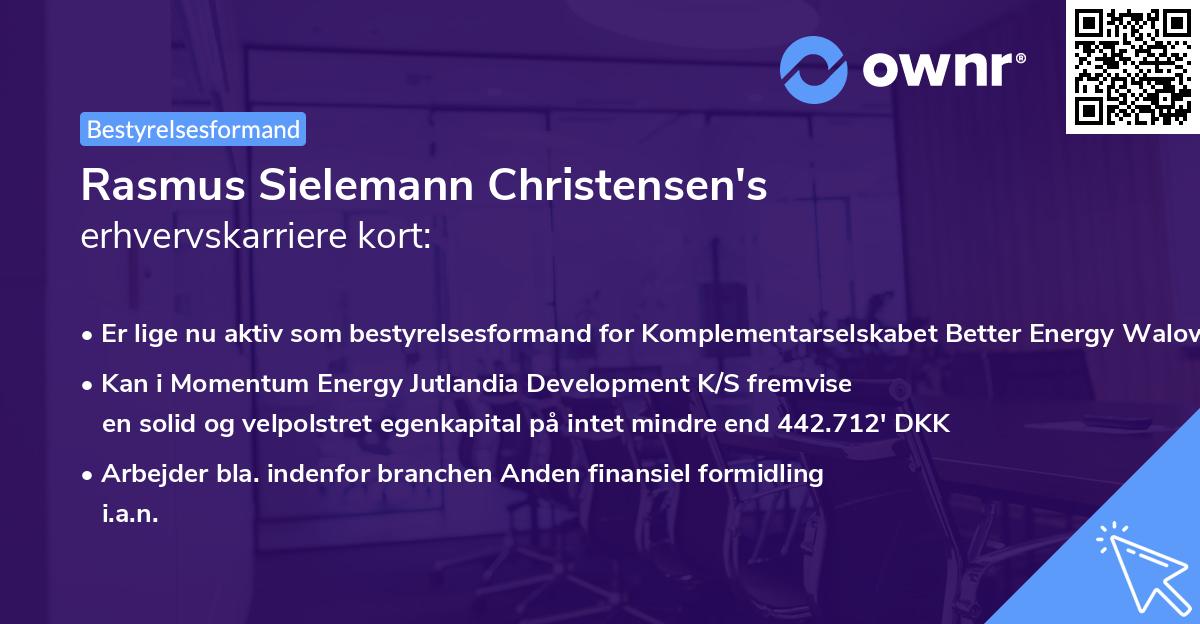 Rasmus Sielemann Christensen's erhvervskarriere kort