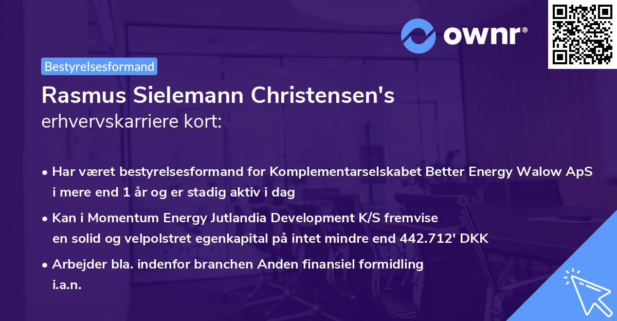 Rasmus Sielemann Christensen's erhvervskarriere kort
