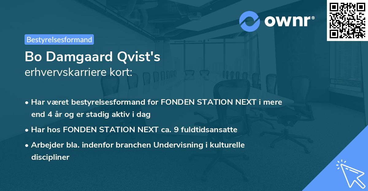 Bo Damgaard Qvist's erhvervskarriere kort