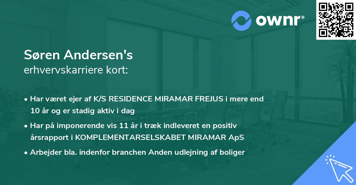 Søren Andersen's erhvervskarriere kort