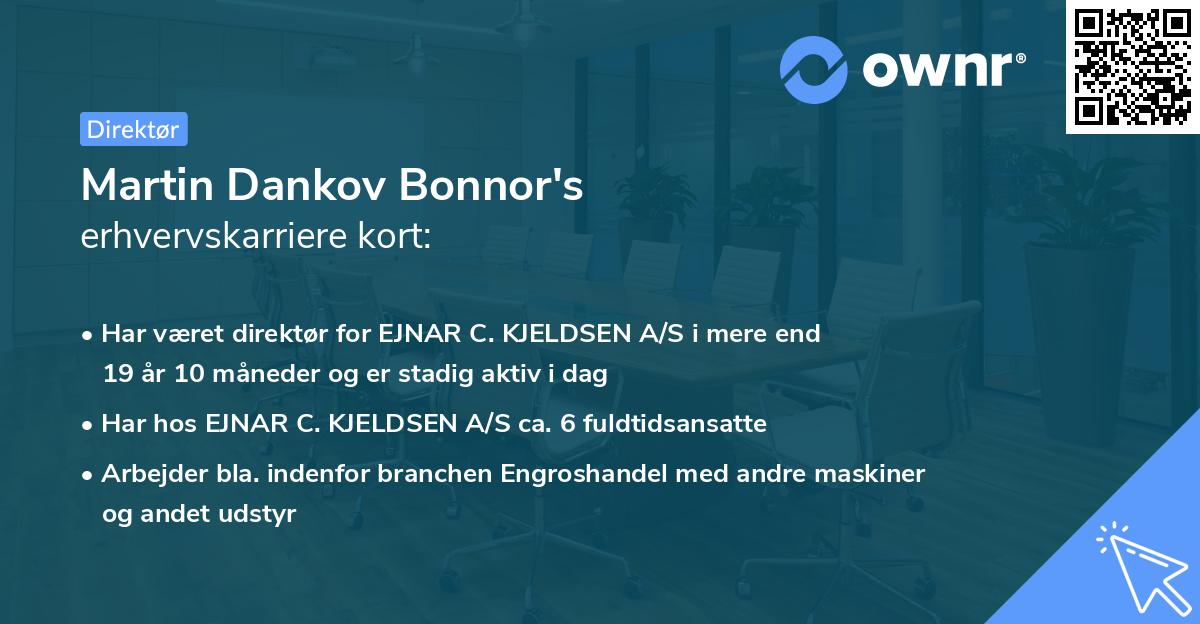 Martin Dankov Bonnor's erhvervskarriere kort