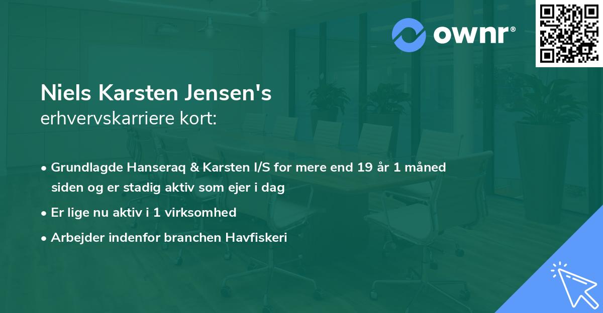 Niels Karsten Jensen's erhvervskarriere kort