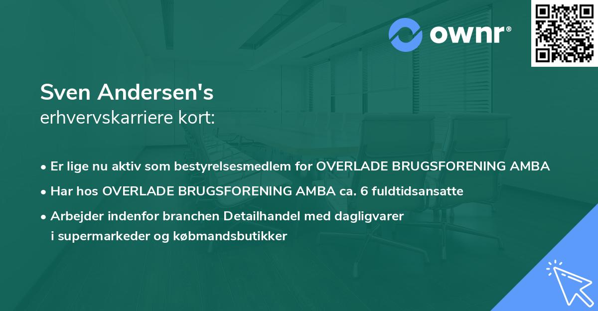 Sven Andersen's erhvervskarriere kort