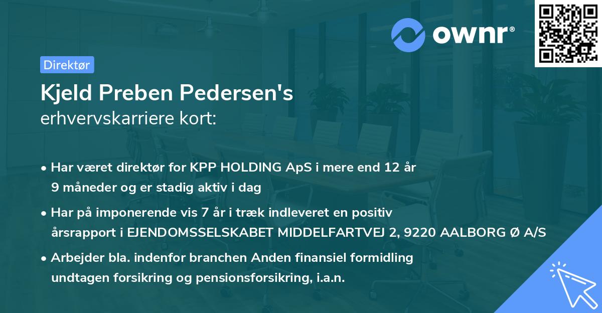 Kjeld Preben Pedersen's erhvervskarriere kort