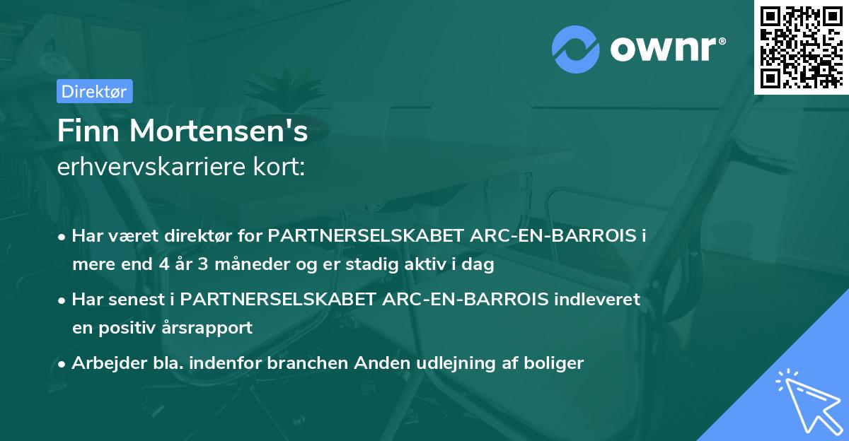 Finn Mortensen's erhvervskarriere kort