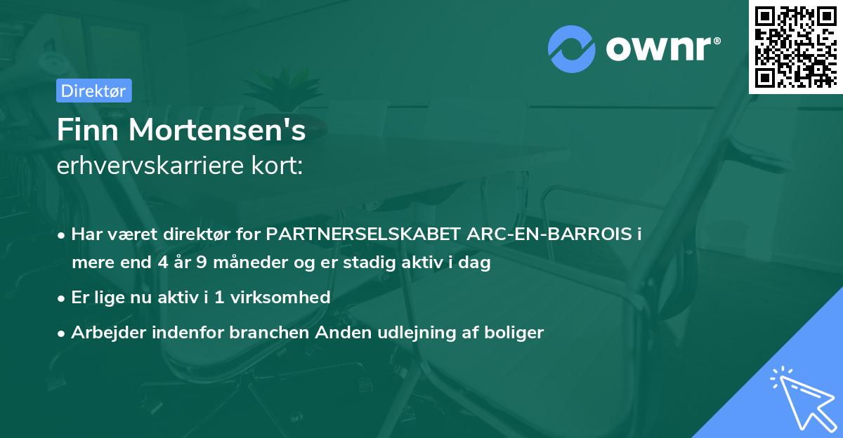 Finn Mortensen's erhvervskarriere kort