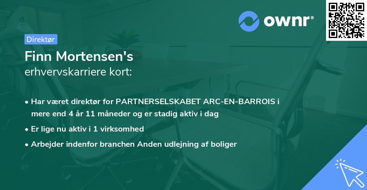 Finn Mortensen's erhvervskarriere kort