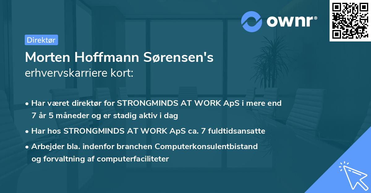 Morten Hoffmann Sørensen's erhvervskarriere kort