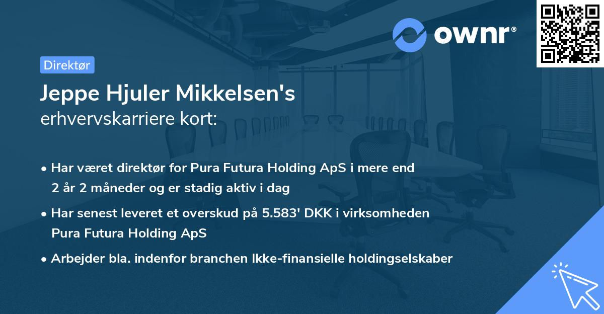 Jeppe Hjuler Mikkelsen's erhvervskarriere kort