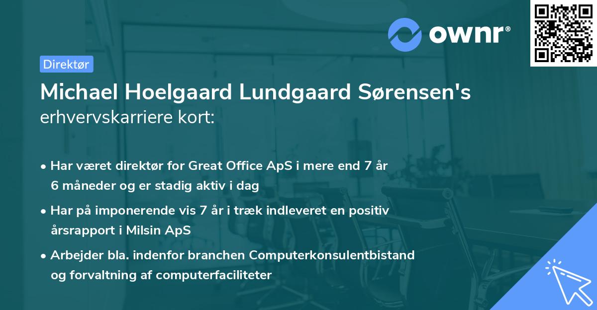 Michael Hoelgaard Lundgaard Sørensen's erhvervskarriere kort