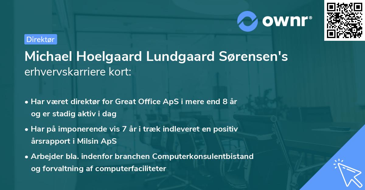 Michael Hoelgaard Lundgaard Sørensen's erhvervskarriere kort