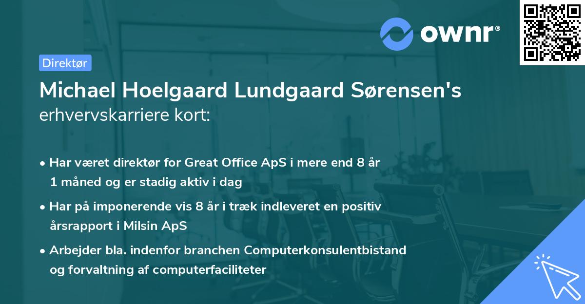 Michael Hoelgaard Lundgaard Sørensen's erhvervskarriere kort