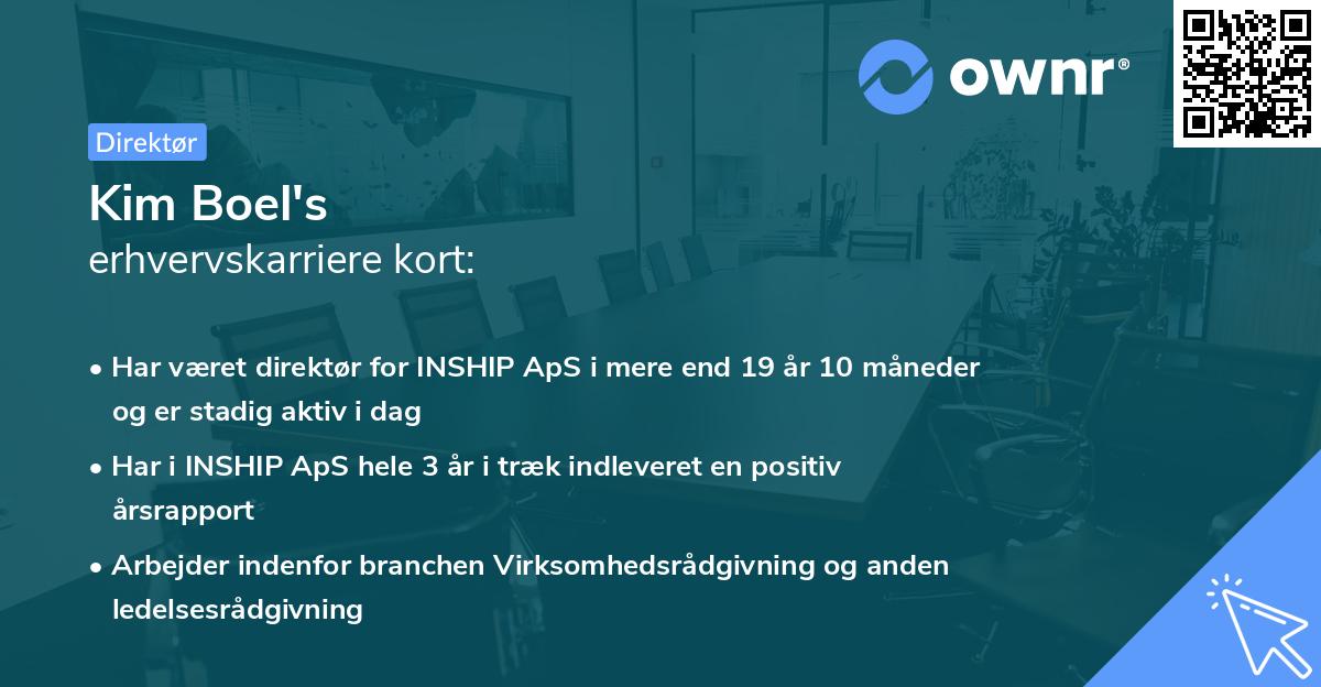 Kim Boel's erhvervskarriere kort