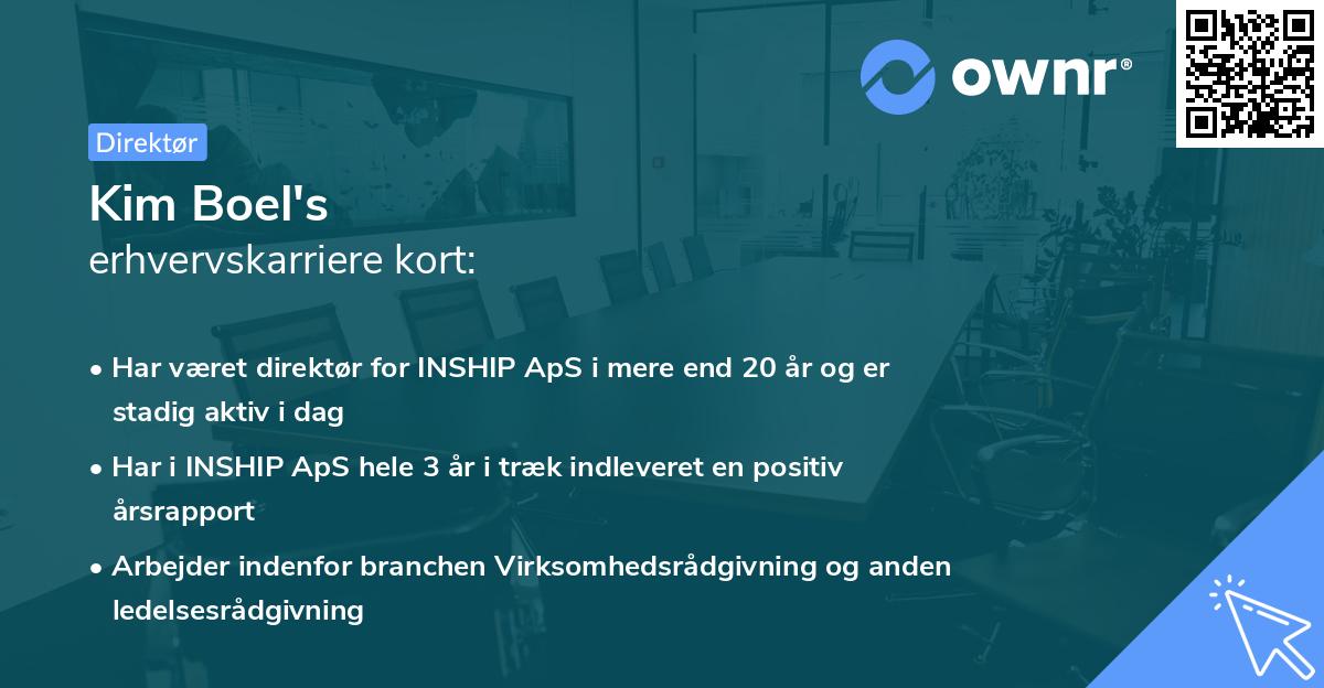 Kim Boel's erhvervskarriere kort