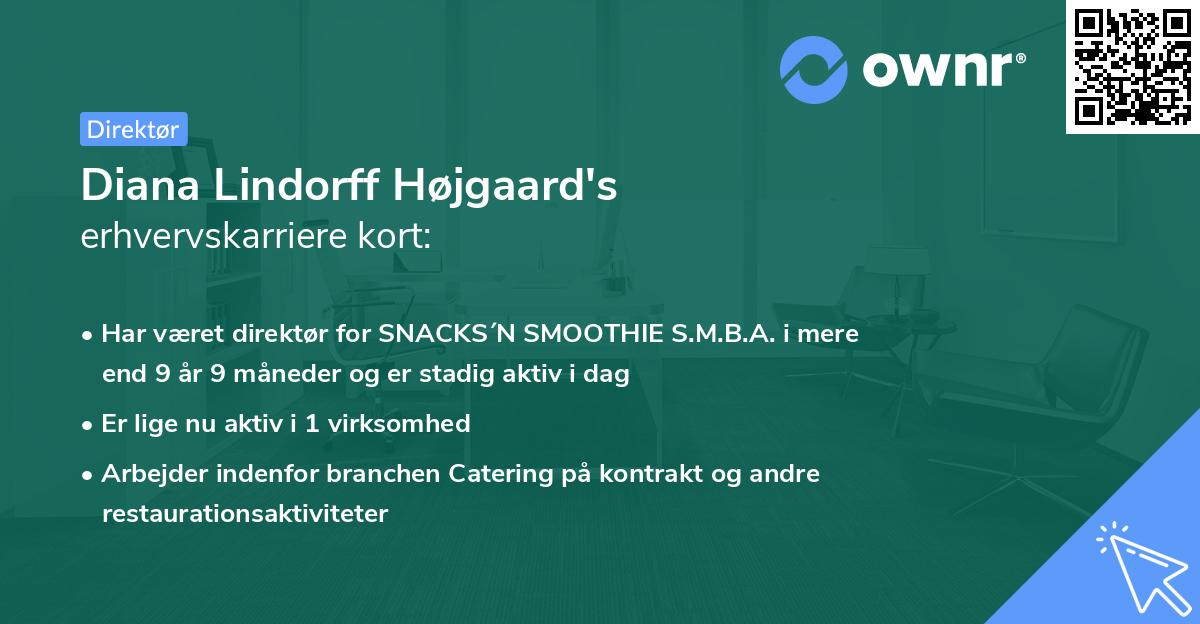 Diana Lindorff Højgaard's erhvervskarriere kort