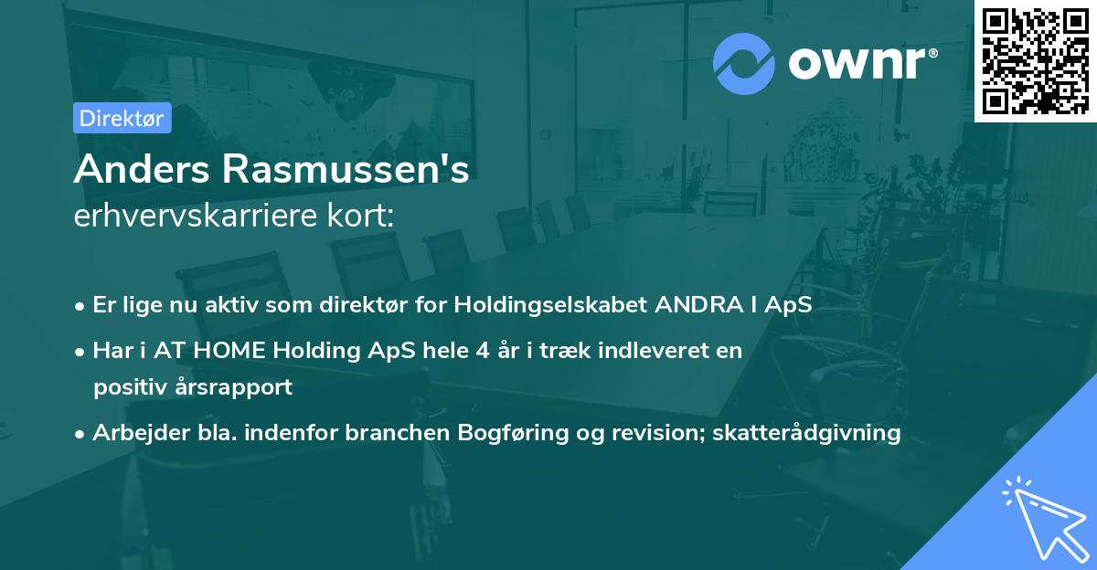 Anders Rasmussen's erhvervskarriere kort