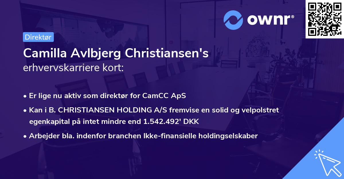 Camilla Avlbjerg Christiansen's erhvervskarriere kort
