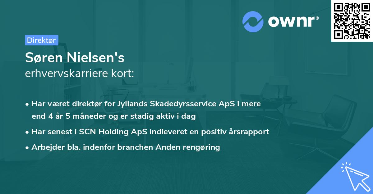 Søren Nielsen's erhvervskarriere kort