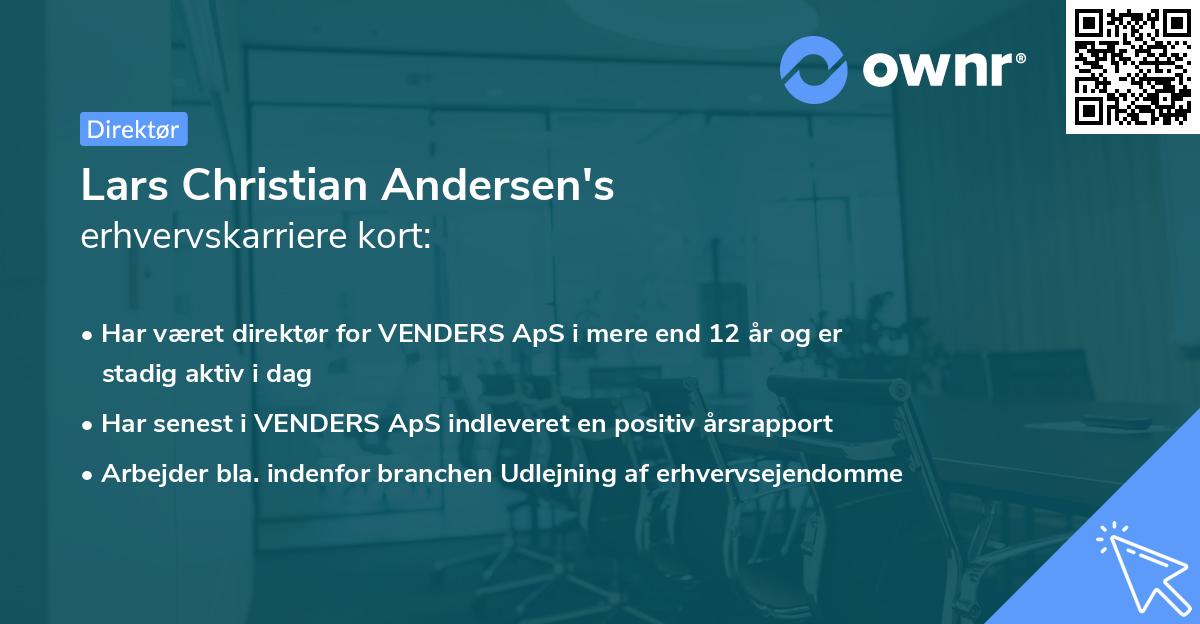 Lars Christian Andersen's erhvervskarriere kort